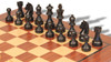 Queen's Gambit Chess Set Ebonized & Boxwood Pieces with Classic Mahogany Chess Board - 3.75" King