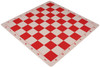 Lightweight Floppy Chess Board Red & Ivory - 2.25" Squares
