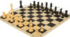 Standard Club Silicone Chess Set Black & Camel Pieces with Silicone Board - Black