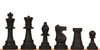 Standard Club Carry-All Silicone Chess Set Black & Ivory Pieces with Silicone Board - Green