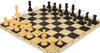 The Perfect Classroom Standard Club Silicone Chess Set Black & Camel Pieces - Black