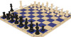 The Perfect Classroom Standard Club Silicone Chess Set Black & Ivory Pieces - Blue