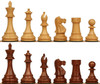 British Staunton Chess Set with Golden Rosewood & Boxwood Pieces - 4" King