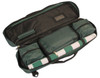 Executive Carry-All Plastic Chess Set - Black & Ivory Pieces with Clock & Floppy Board - Green