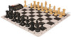 Professional Deluxe Carry-All Plastic Chess Set Black & Camel Pieces with Clock & Floppy Board – Black