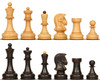 The Dubrovnik Championship Chess Set with Ebony & Boxwood Pieces - 3.9" King