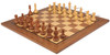 British Staunton Chess Set Acacia & Boxwood Pieces with Classic Walnut Board - 4" King