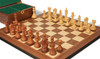 Fierce Knight Staunton Chess Set Acacia & Boxwood Pieces with Walnut Molded Board & Box - 4" King