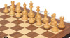 British Staunton Chess Set - Ebony & Boxwood Pieces - Walnut Molded Edge Chess Board & Box - 3.5" King