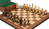 The Dubrovnik Championship Chess Set Burnt Boxwood Pieces with Walnut Molded Board & Box - 3.9" King
