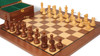 Fischer-Spassky Commemorative Chess Set Golden Rosewood & Boxwood Pieces with Classic Walnut Board & Box - 3.75" King