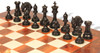 Hengroen Staunton Chess Set Ebony & Boxwood Pieces with Elm Burl Chess Board - 4.6" King