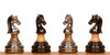 Decorative Staunton Silver & Black Anodized Chess Set with Classic Walnut Board - 3.5" King