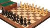 Fischer-Spassky Commemorative Chess Set Ebony & Boxwood Pieces with Walnut Molded Edge Board & Box - 3.75" King
