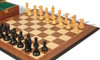 Fischer-Spassky Commemorative Chess Set Ebony & Boxwood Pieces with Walnut Molded Edge Board & Box - 3.75" King