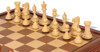 New Exclusive Staunton Chess Set Acacia & Boxwood Pieces with Deluxe Two-Drawer Walnut Case - 3.5" King