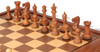 New Exclusive Staunton Chess Set Acacia & Boxwood Pieces with Deluxe Two-Drawer Walnut Case - 3.5" King