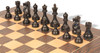 Fischer-Spassky Commemorative Chess Set Ebony & Boxwood Pieces with Deluxe Tiger Ebony & Maple Board - 3.75" King