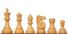 Fischer-Spassky Commemorative Chess Set Ebonized & Boxwood Pieces with Deluxe Tiger Ebony & Maple Board - 3.75" King
