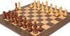 Fischer-Spassky Commemorative Chess Set Golden Rosewood & Boxwood Pieces with Deluxe Tiger Ebony & Maple Board - 3.75" King