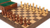 Fischer-Spassky Commemorative Chess Set Golden Rosewood & Boxwood Pieces with Deluxe Tiger Ebony Board & Box - 3.75" King Fischer-Spassky Commemorative Chess Set Golden Rosewood & Boxwood Pieces with Deluxe Tiger Ebony Board & Box - 3.75" King