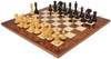 Copenhagen Staunton Chess Set Ebony & Boxwood with Walnut Burl Chess Board