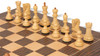 Zagreb Series Chess Set Acacia & Boxwood Pieces with Deluxe Tiger Ebony Board & Box - 3.875" King