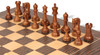 Leningrad Staunton Chess Set Golden Rosewood & Boxwood Pieces with Tiger Ebony Board & Box - 4" King