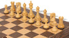 Leningrad Staunton Chess Set Rosewood & Boxwood Pieces with Tiger Ebony Board - 4" King