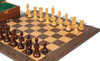 Leningrad Staunton Chess Set Rosewood & Boxwood Pieces with Tiger Ebony Board & Box - 4" King