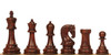 Leningrad Staunton Chess Set Rosewood & Boxwood Pieces with Tiger Ebony Board & Box - 4" King