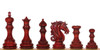 Tencendur Staunton Chess Set Padauk & Boxwood Pieces with Padauk Molded Board - 4.4" King