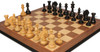 Hengroen Staunton Chess Set Ebony & Boxwood Pieces with Walnut Molded Board - 4.6" King