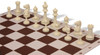 Master Series Plastic Chess Set Black & Ivory Pieces with Lightweight Floppy Board - Brown
