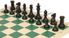 Professional Deluxe Carry-All Plastic Chess Set Black & Camel Pieces with Vinyl Roll-up Board & Bag – Green