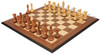 New Exclusive Staunton Chess Set Acacia & Boxwood Pieces with Deluxe Walnut & Maple Board - 3.5" King