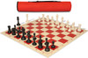 Archer's Bag Master Series Plastic Chess Set Black & Ivory Pieces - Red
