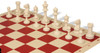 Archer's Bag Master Series Double-Weighted Plastic Chess Set - Black & Ivory Pieces - Red