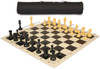 Archer's Bag Master Series Triple Weighted Plastic Chess Set Black & Camel Pieces - Black