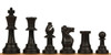 Analysis-Size Plastic Chess Set Black & Ivory Pieces with Green Roll-up Chess Board