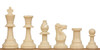 Analysis-Size Plastic Chess Set Black & Ivory Pieces with Green Roll-up Chess Board