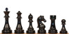 King's Knight Series Resin Chess Set with Black & Ivory Pieces - 4.25" King