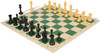 Archer's Bag Master Series Triple Weighted Plastic Chess Set Black & Camel Pieces - Green