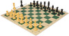 Archer's Bag Standard Club Plastic Chess Set Black & Camel Pieces - Camo