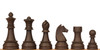 German Knight Easy-Carry Plastic Chess Set Wood Grain Pieces with Vinyl Rollup Board – Black
