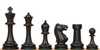 Master Series Classroom Triple Weighted Plastic Chess Set Black & Camel Pieces with Vinyl Rollup Board - Black