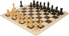 Professional Plastic Chess Set Black & Camel Pieces with Vinyl Rollup Board – Brown