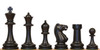 Master Series Easy-Carry Triple Weighted Plastic Chess Set Black & Camel Pieces with Vinyl Rollup Board - Black