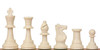 Archer's Bag Standard Club Double-Weighted Plastic Chess Set - Black & Ivory Pieces - Red