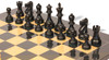 Deluxe Old Club Staunton Chess Set Ebony & Boxwood Pieces with Black & Ash Burl Board & Box - 3.75" King